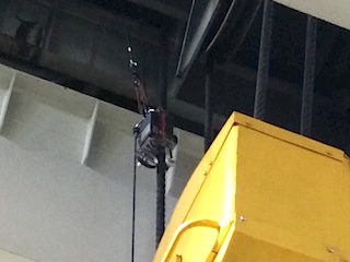 Rotec U58 device suspended under the crane winch