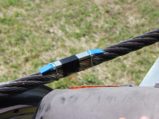 installation du capteur rotation sur un câble tracteur